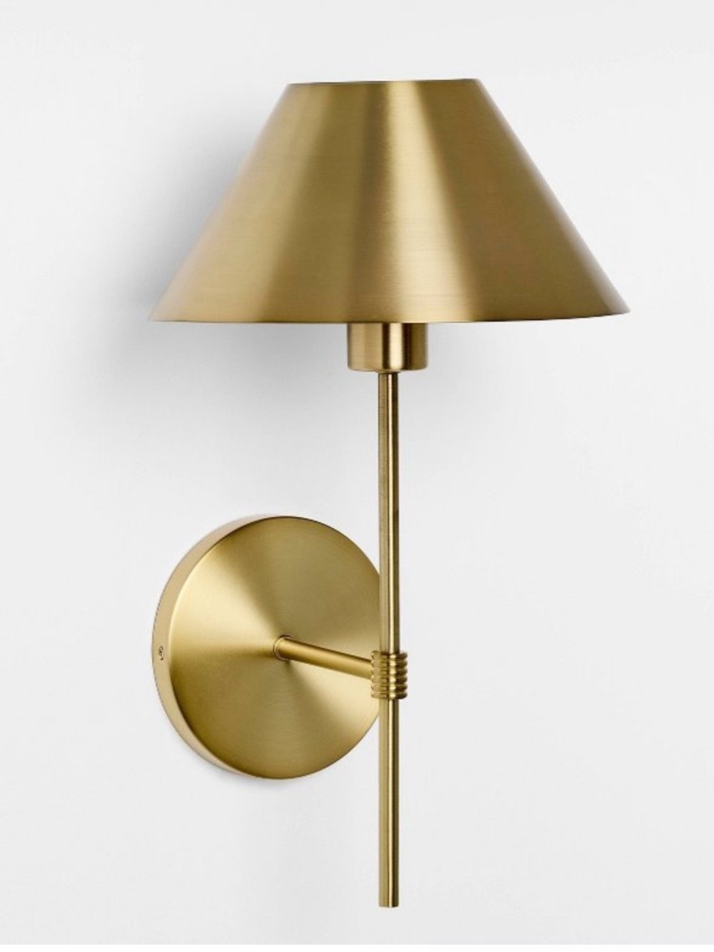 Threshold Brass Wall Sconce Plug In NIB